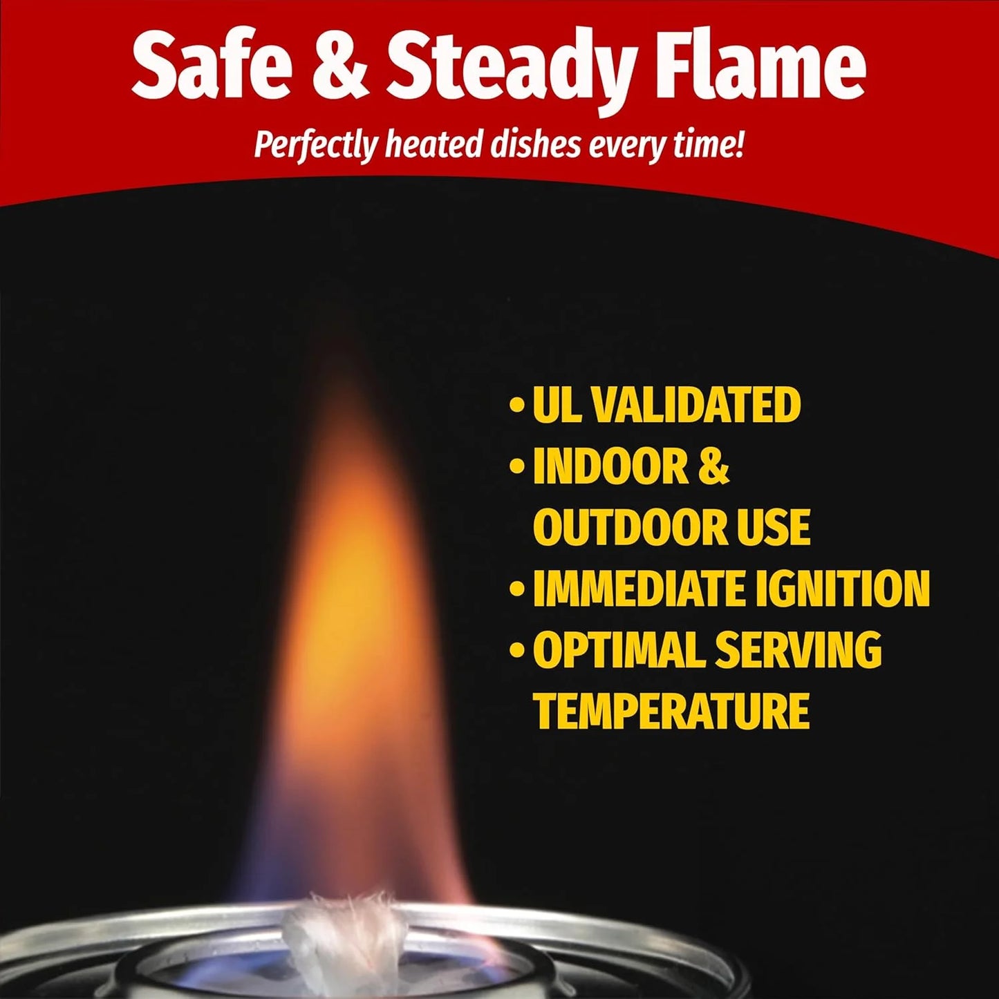 Fuel Cans - 6-Hour Burn, (6-Pack) Chafing Dish Fuel Can Burners for Food Warmer, Resealable Twist Chafer Fuel Canned Heat, Handy Wick