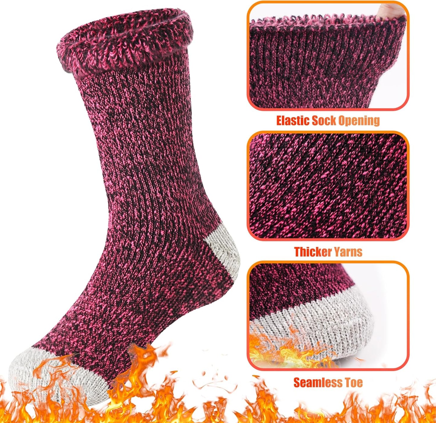 Thermal Socks for Women and Men Heat Trapping Warm Winter Socks