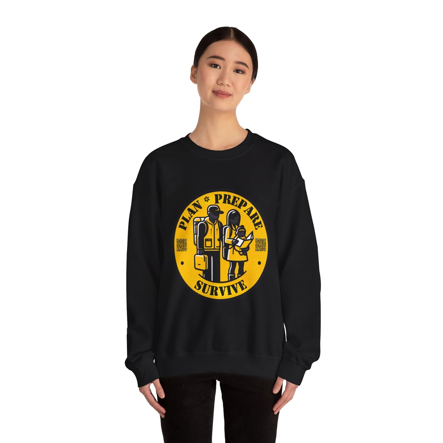 Plan, Prepare, Survive Crewneck Sweatshirt - Cozy Gift, Outdoor Adventure Wear, Survivalist Apparel, Unisex Layering, Prepper Hoodie
