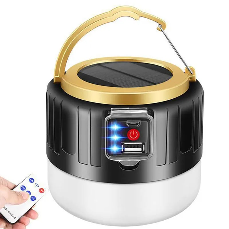 Solar LED Camping Light USB Rechargeable Bulb for Outdoor Tent Lamp Portable Lanterns Emergency Lights for BBQ Hiking(60/190/280W)