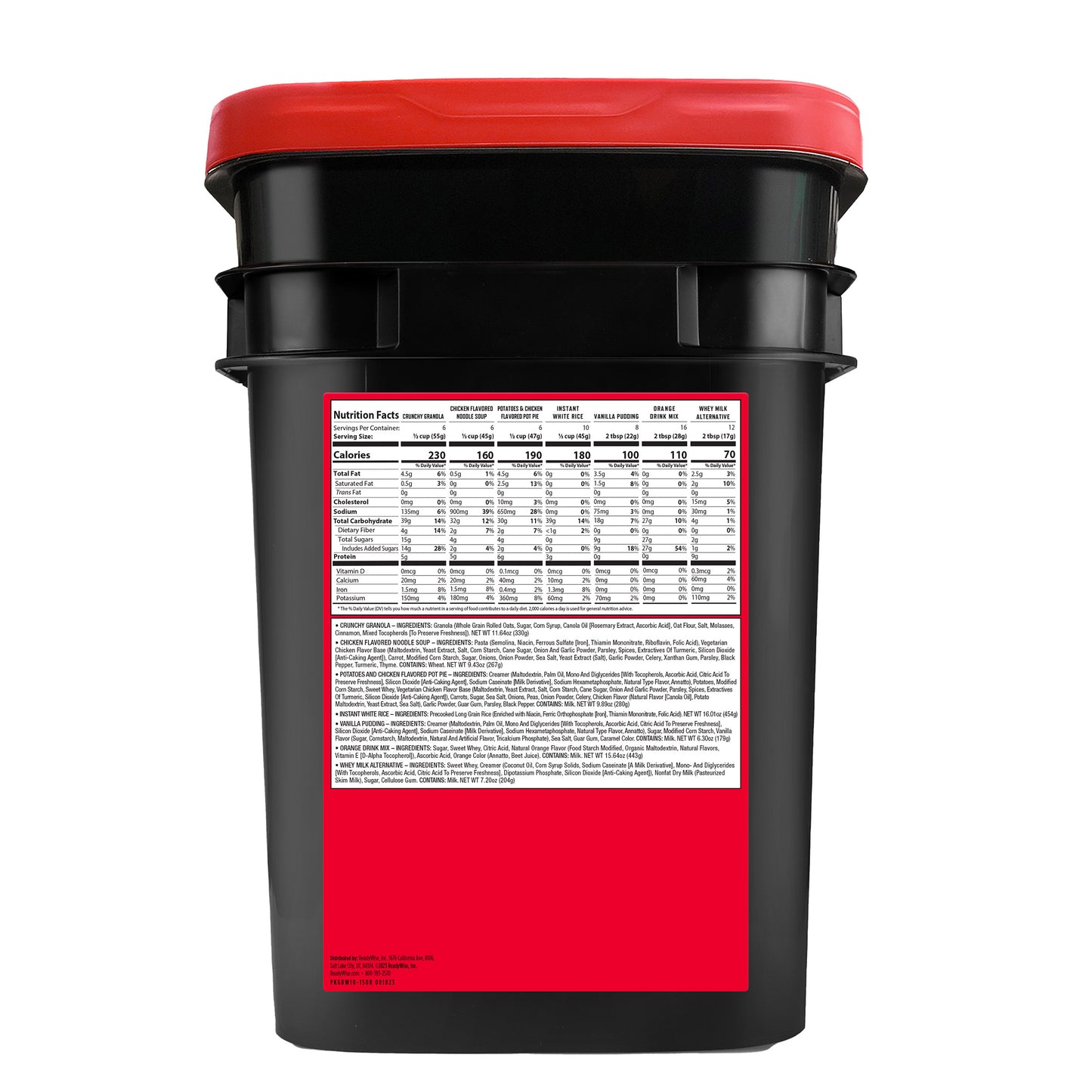 150 Serving Emergency Food Bucket (150 Total Servings)