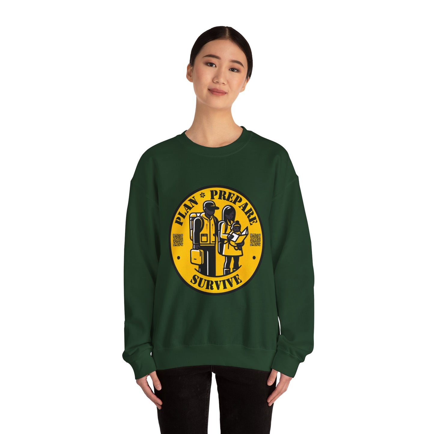 Plan, Prepare, Survive Crewneck Sweatshirt - Cozy Gift, Outdoor Adventure Wear, Survivalist Apparel, Unisex Layering, Prepper Hoodie