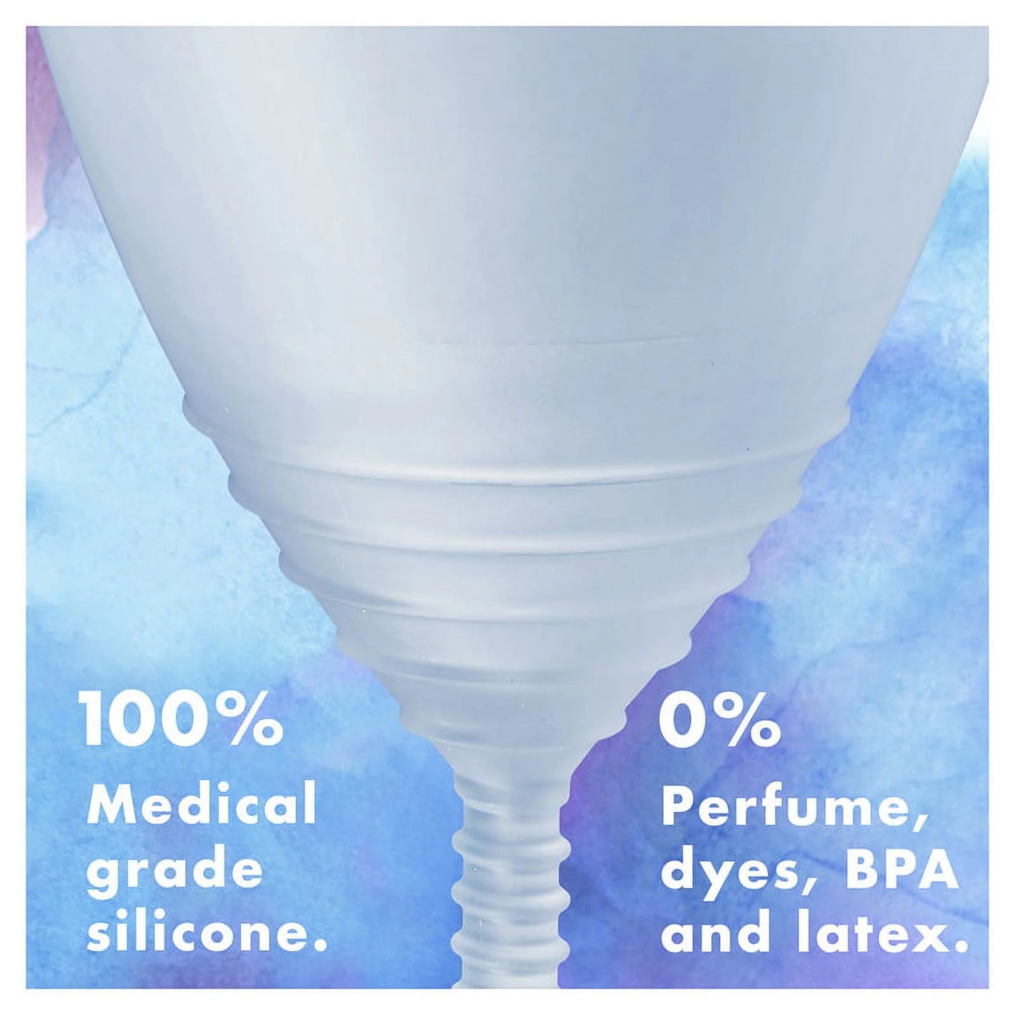 Reusable Menstrual Cup Set - the Most Reliable Medical Grade Silicone Period Cups - Comfortably Use for 12 Hours (2 Small Cups, Blue)