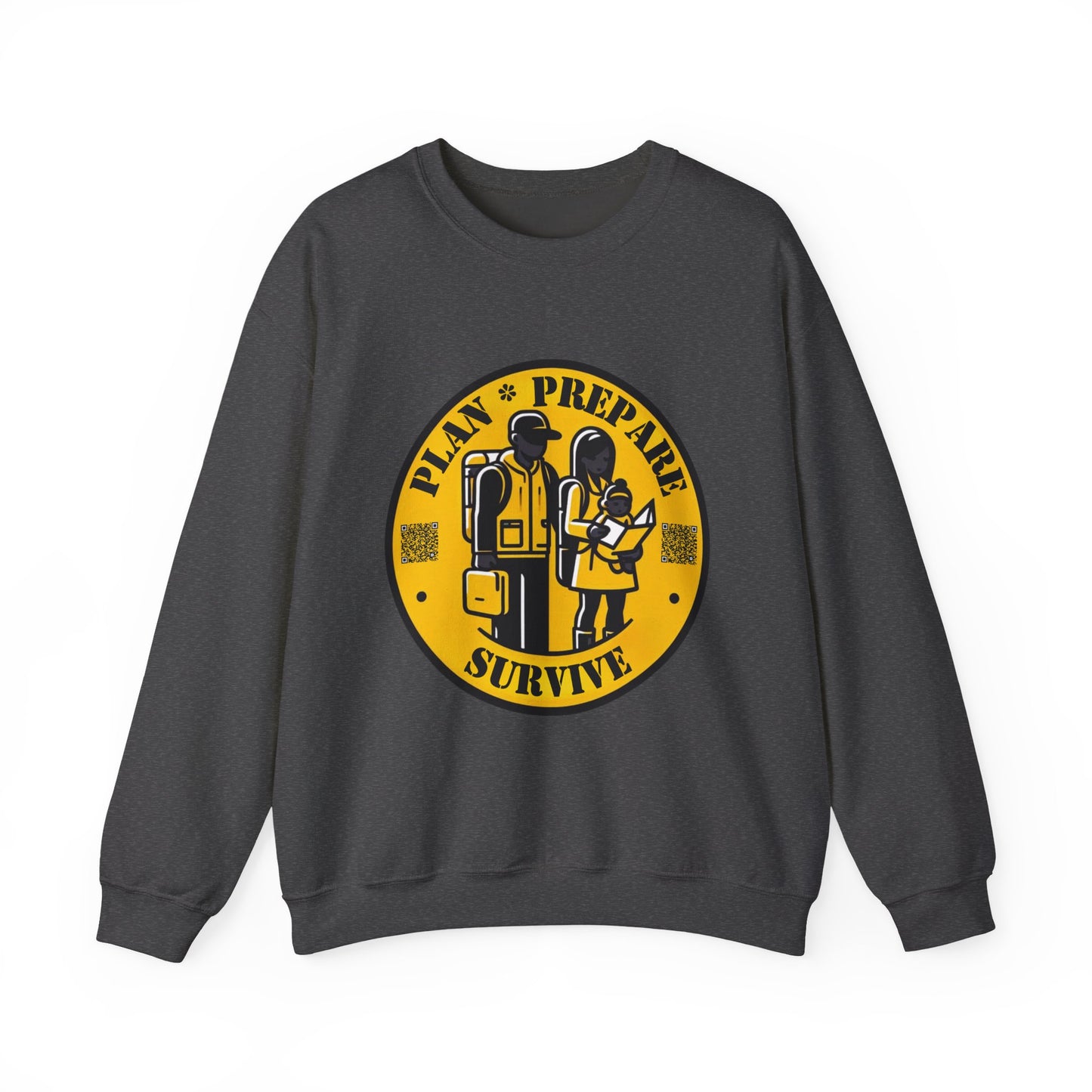 Plan, Prepare, Survive Crewneck Sweatshirt - Cozy Gift, Outdoor Adventure Wear, Survivalist Apparel, Unisex Layering, Prepper Hoodie