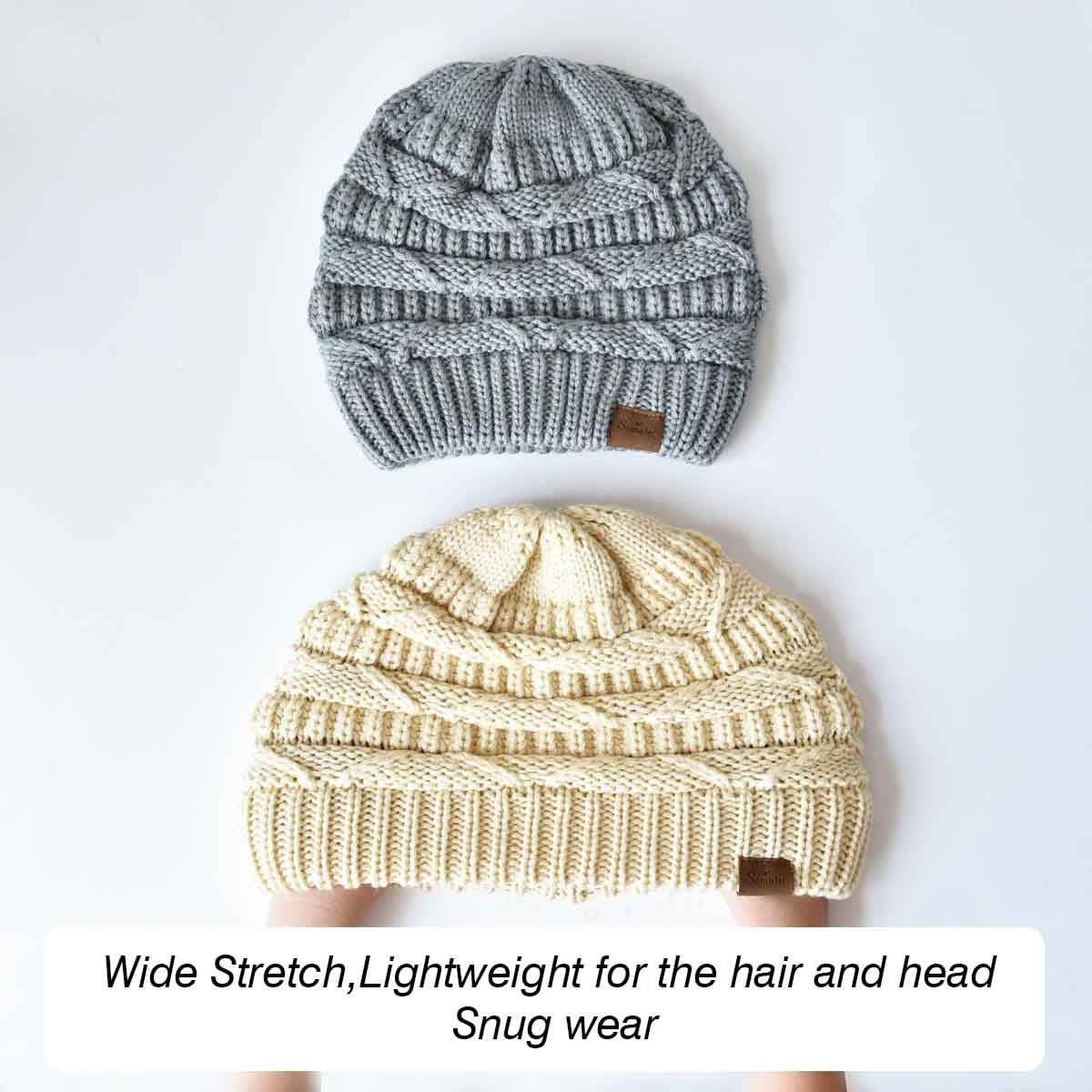 Knit Beanie Hat for Women Oversize Chunky Winter Slouchy Beanie Hats Ski Cap