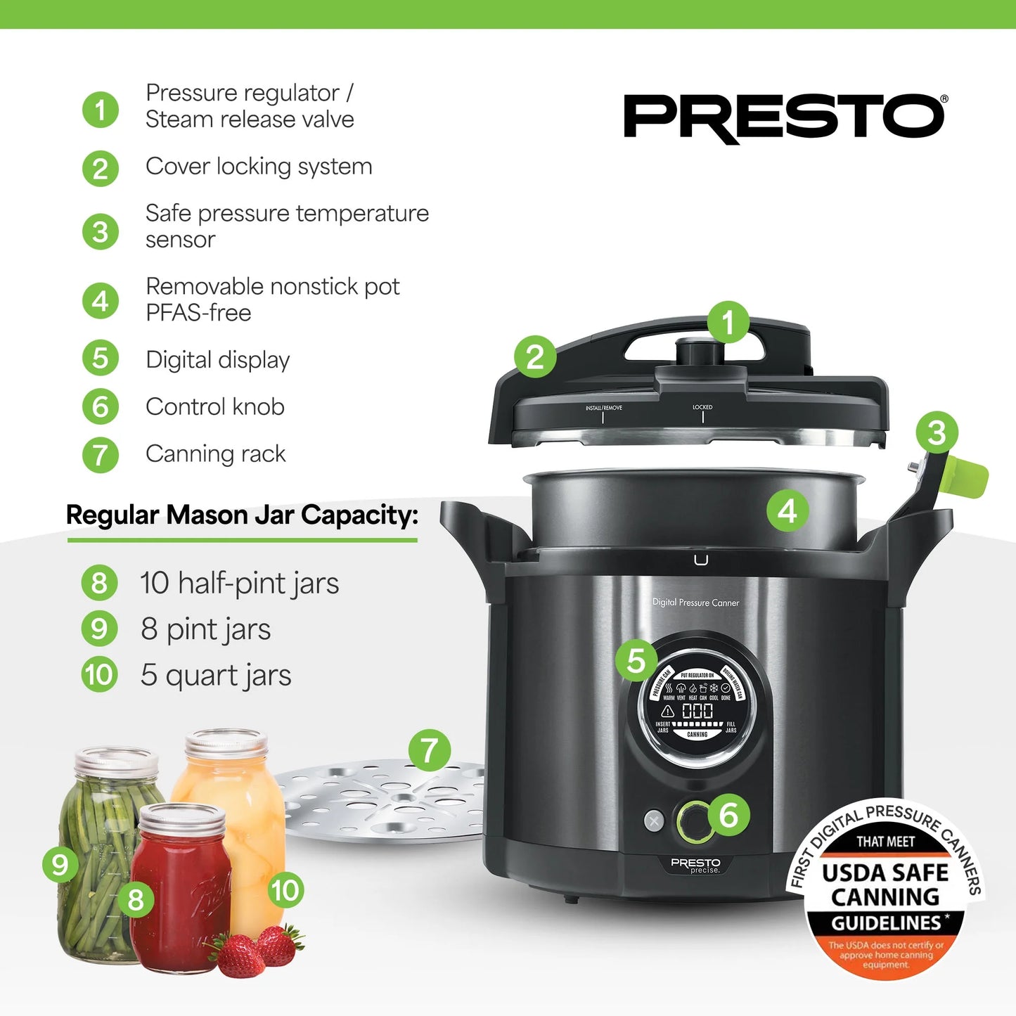 Precise 12Qt Electric Pressure Canner 02144