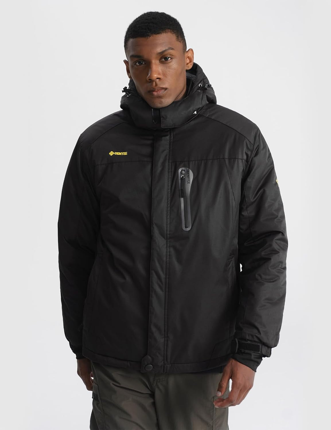 Men'S Ski Snow Jacket Warm Winter Waterproof Coat Snowboard Rain Jacket Hooded Windproof Windbreaker