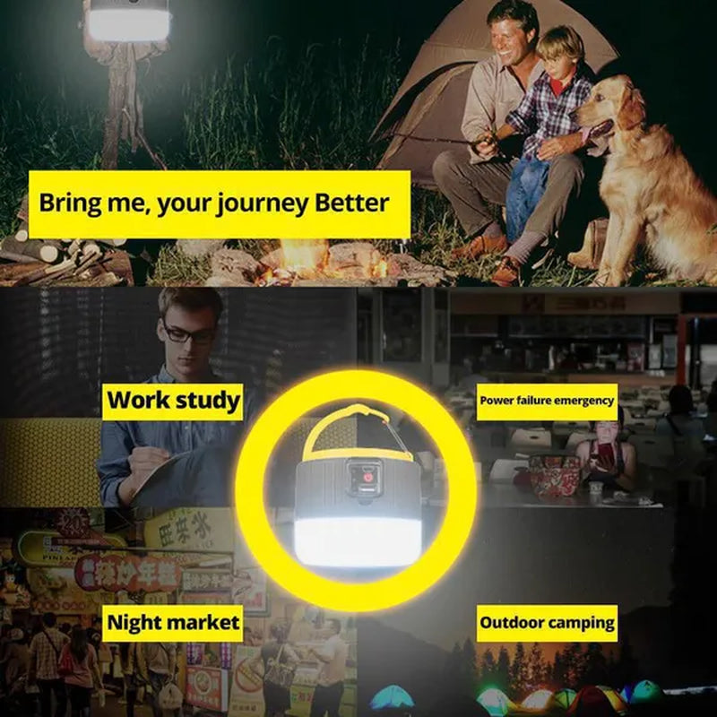 Solar LED Camping Light USB Rechargeable Bulb for Outdoor Tent Lamp Portable Lanterns Emergency Lights for BBQ Hiking(60/190/280W)
