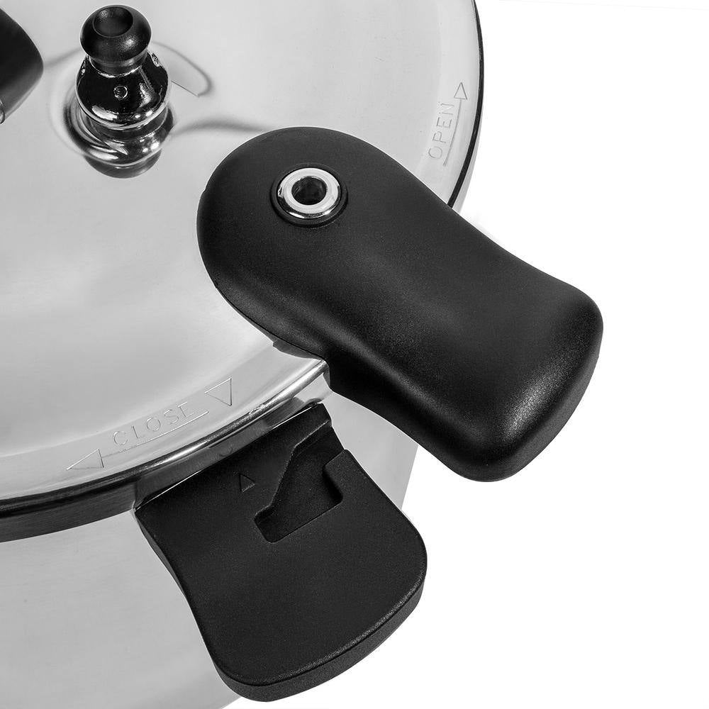Premium 22 Qt. Silver Aluminum Dishwasher Safe Induction Compatible Stovetop Pressure Cookers with Built-In Gauge