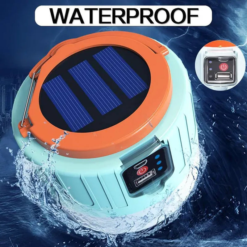 Solar LED Camping Light USB Rechargeable Bulb for Outdoor Tent Lamp Portable Lanterns Emergency Lights for BBQ Hiking(60/190/280W)