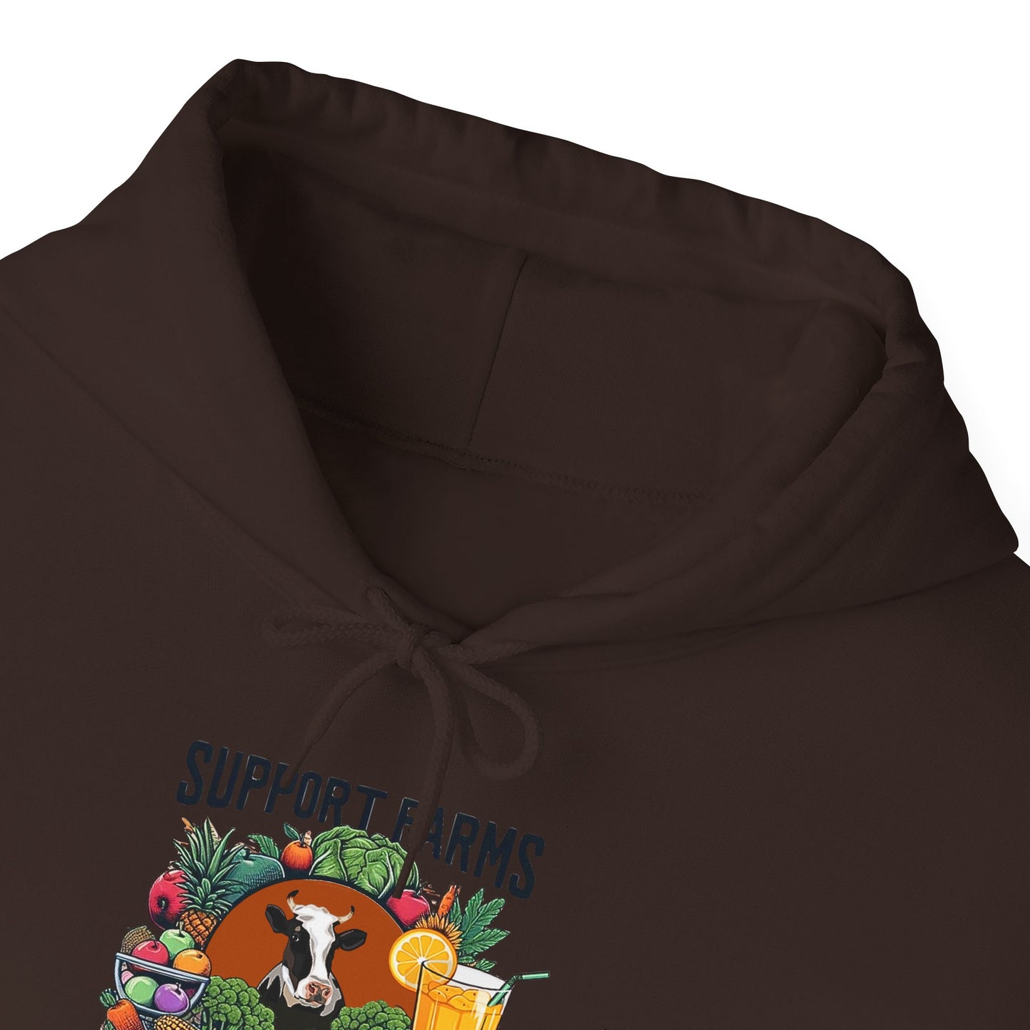 Hooded Sweatshirt - Support Farms, Not Pharma - Local Farmers & Healthy Eating Design