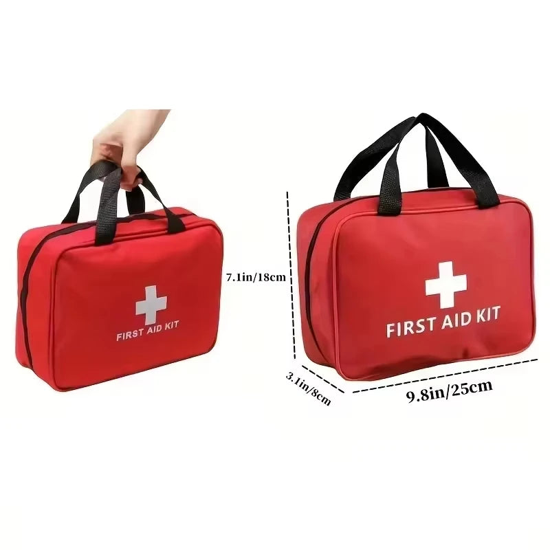 First Aid Kit, Multi-Purpose Emergency Medical Supplies Portable Medical Bag, for Outdoor Hiking, Camping and More Rescue