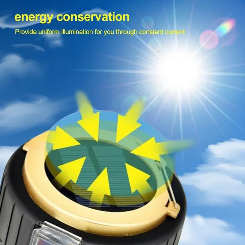 Solar LED Camping Light USB Rechargeable Bulb for Outdoor Tent Lamp Portable Lanterns Emergency Lights for BBQ Hiking(60/190/280W)