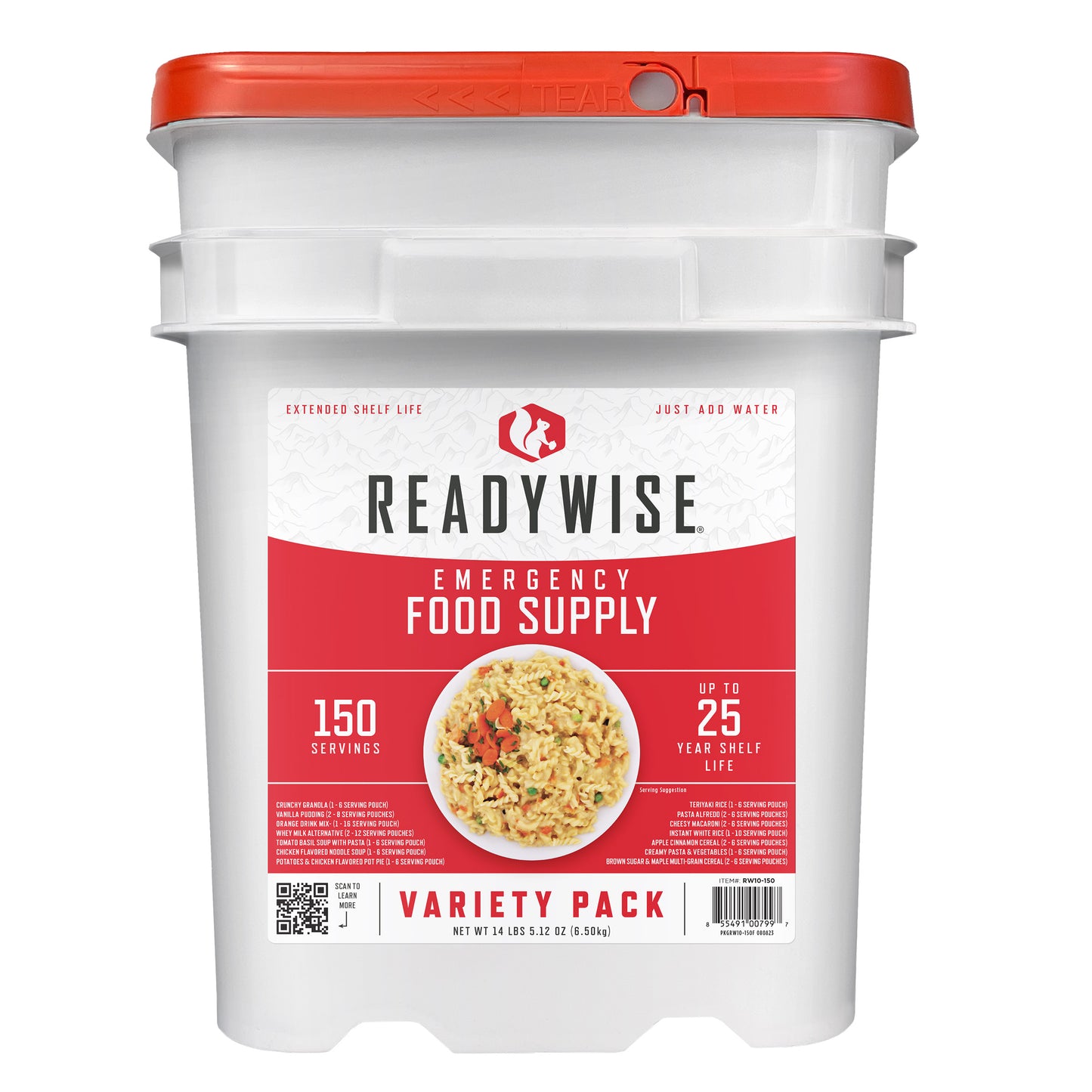 150 Serving Emergency Food Bucket (150 Total Servings)