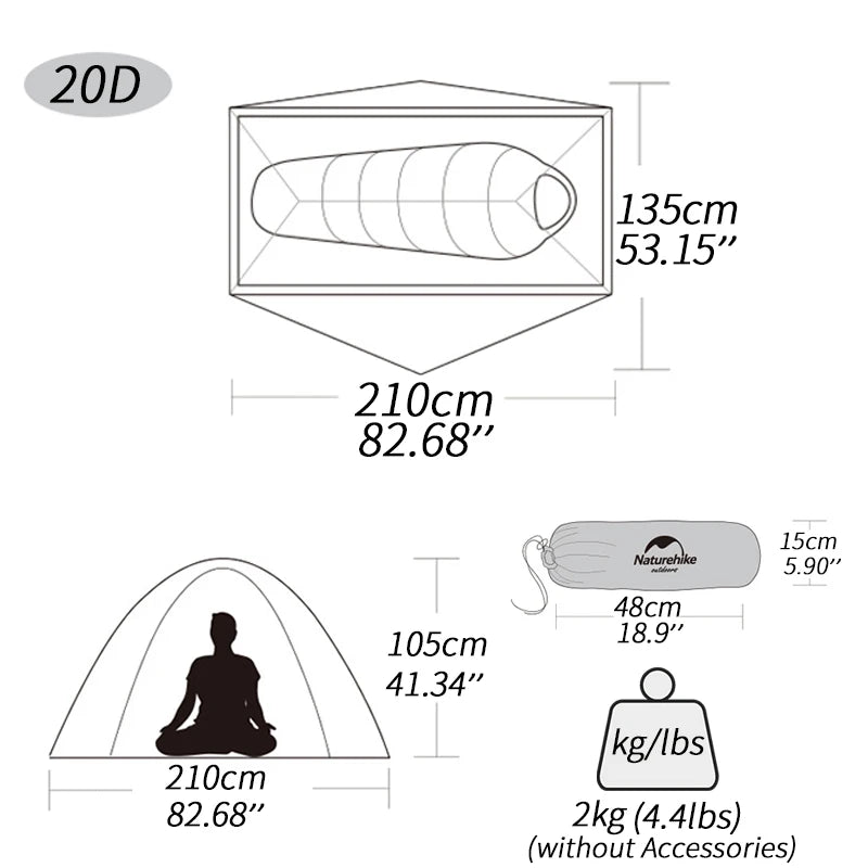 Tent 1 2 Person Cycling Tent Ultralight Camping Tent Fishing Tent Waterproof Sun Shelter Canopy Outdoor Travel Tent