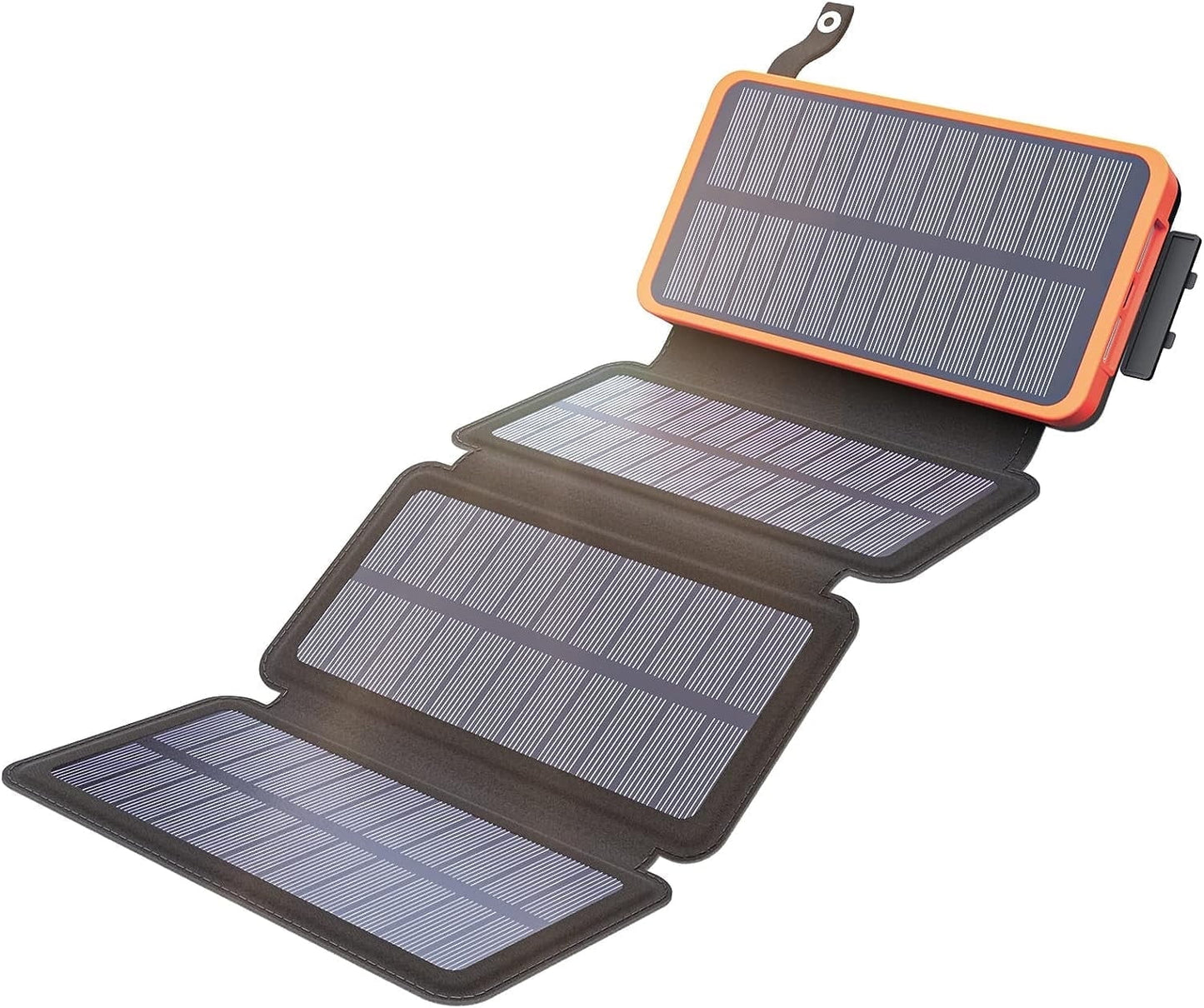Solar Charger 20000Mah Power Bank, 3 Outputs USB-C Portable Charger with 4 Foldable Solar Panels External Battery Pack for Cell Phone Camping Outdoor