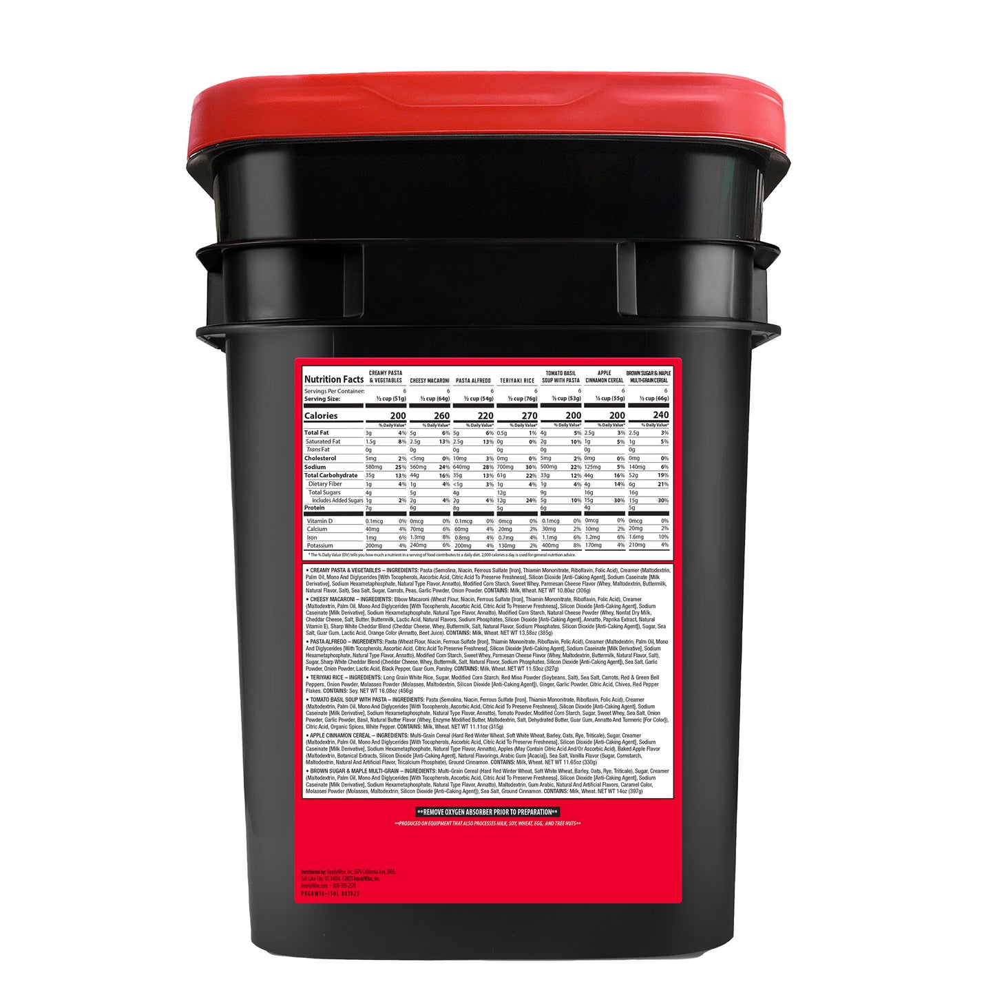 150 Serving Emergency Food Bucket (150 Total Servings)