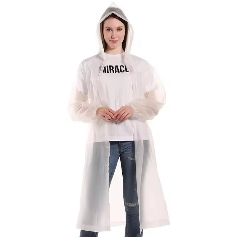 High Quality 1Piece 145*68CM EVA Unisex Raincoat Thickened Raincoat Women Waterproof Men Black Camping Waterproof Rainwear Suit