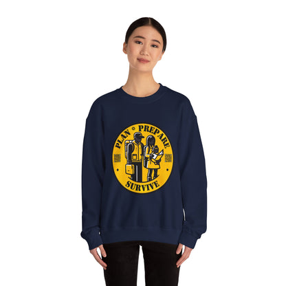 Plan, Prepare, Survive Crewneck Sweatshirt - Cozy Gift, Outdoor Adventure Wear, Survivalist Apparel, Unisex Layering, Prepper Hoodie
