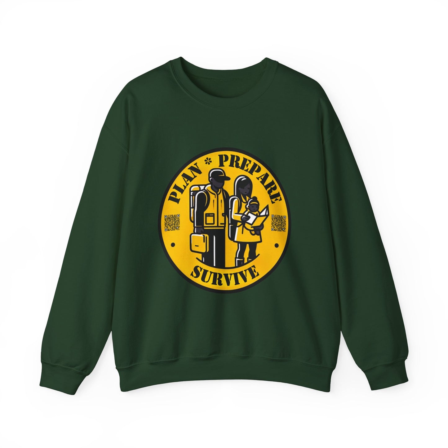 Plan, Prepare, Survive Crewneck Sweatshirt - Cozy Gift, Outdoor Adventure Wear, Survivalist Apparel, Unisex Layering, Prepper Hoodie