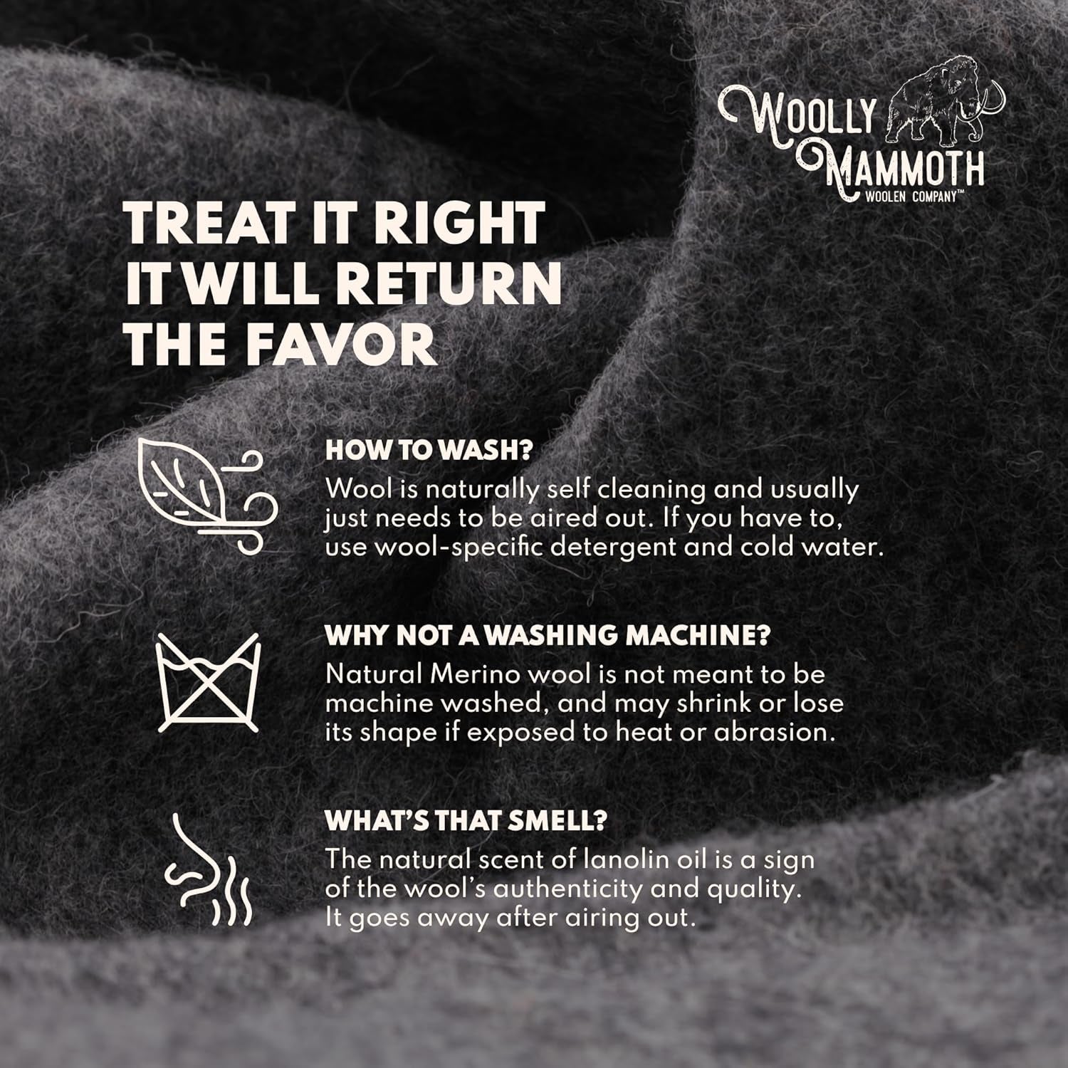 Camping Wool Blanket - 66 in X 90 in Black & Cream Plaid - Heavyweight Merino Wool Outdoor Throw Blanket & Bedroll - Insulating Warm for Winter, Picnic & Travel