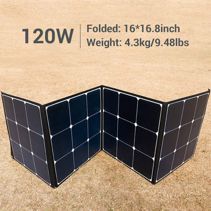 Portable Power Station with Solar Panel Included AC50S 500Wh Solar Generator 120V AC Outlet Lithium Battery Backup for Camping Trip RV Home Emergency(Include 1Pcs 120W Foldable Solar Panel)