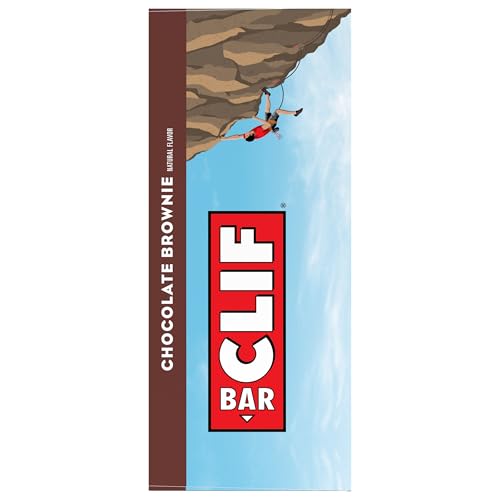 CLIF BAR - Chocolate Brownie Flavor - Made with Organic Oats - Energy Bars - Non-GMO - Plant Based Protein Bars (12 Pack)