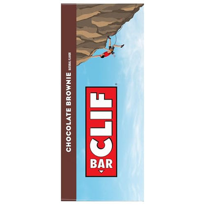 CLIF BAR - Chocolate Brownie Flavor - Made with Organic Oats - Energy Bars - Non-GMO - Plant Based Protein Bars (12 Pack)