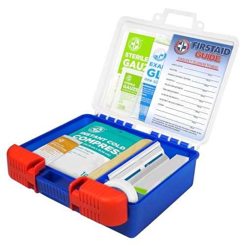 Be Smart Get Prepared 110 pc First Aid Kit: Clean, Treat, Protect Minor Cuts, Home, Office, Car, School, Business, Travel, Emergency, Outdoor, Camping & Sports, FSA/HSA (Packaging may vary)