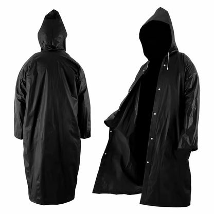 High Quality 1Piece 145*68CM EVA Unisex Raincoat Thickened Raincoat Women Waterproof Men Black Camping Waterproof Rainwear Suit
