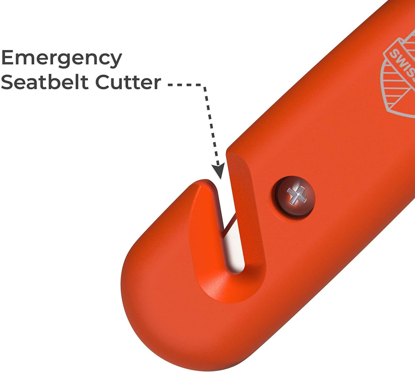 Swiss Safe Durable 5-1 Car Safety Hammer Window Breaker Breaker Tool w/Seatbelt Cutter - Emergency Escape Glass Hammer - Truck, Car Safety Essentials & Accessories - Orange, 2 Pack