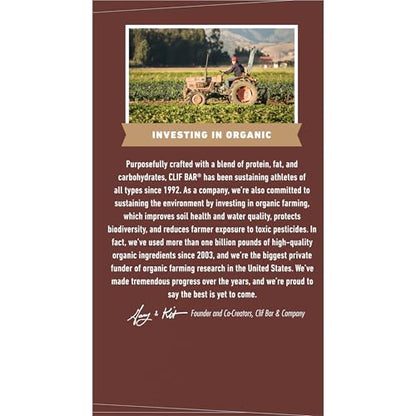 CLIF BAR - Chocolate Brownie Flavor - Made with Organic Oats - Energy Bars - Non-GMO - Plant Based Protein Bars (12 Pack)