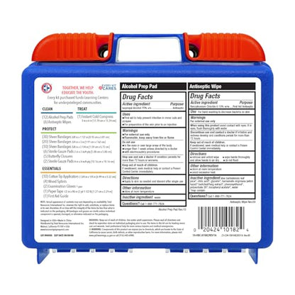 Be Smart Get Prepared 110 pc First Aid Kit: Clean, Treat, Protect Minor Cuts, Home, Office, Car, School, Business, Travel, Emergency, Outdoor, Camping & Sports, FSA/HSA (Packaging may vary)