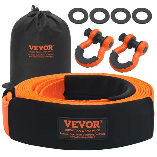 Tow Strap 20 In.Heavy Duty Winch Cable Recovery 36,000 Lbs. Tow Strap Chain for Truck Jeep SUV ATV