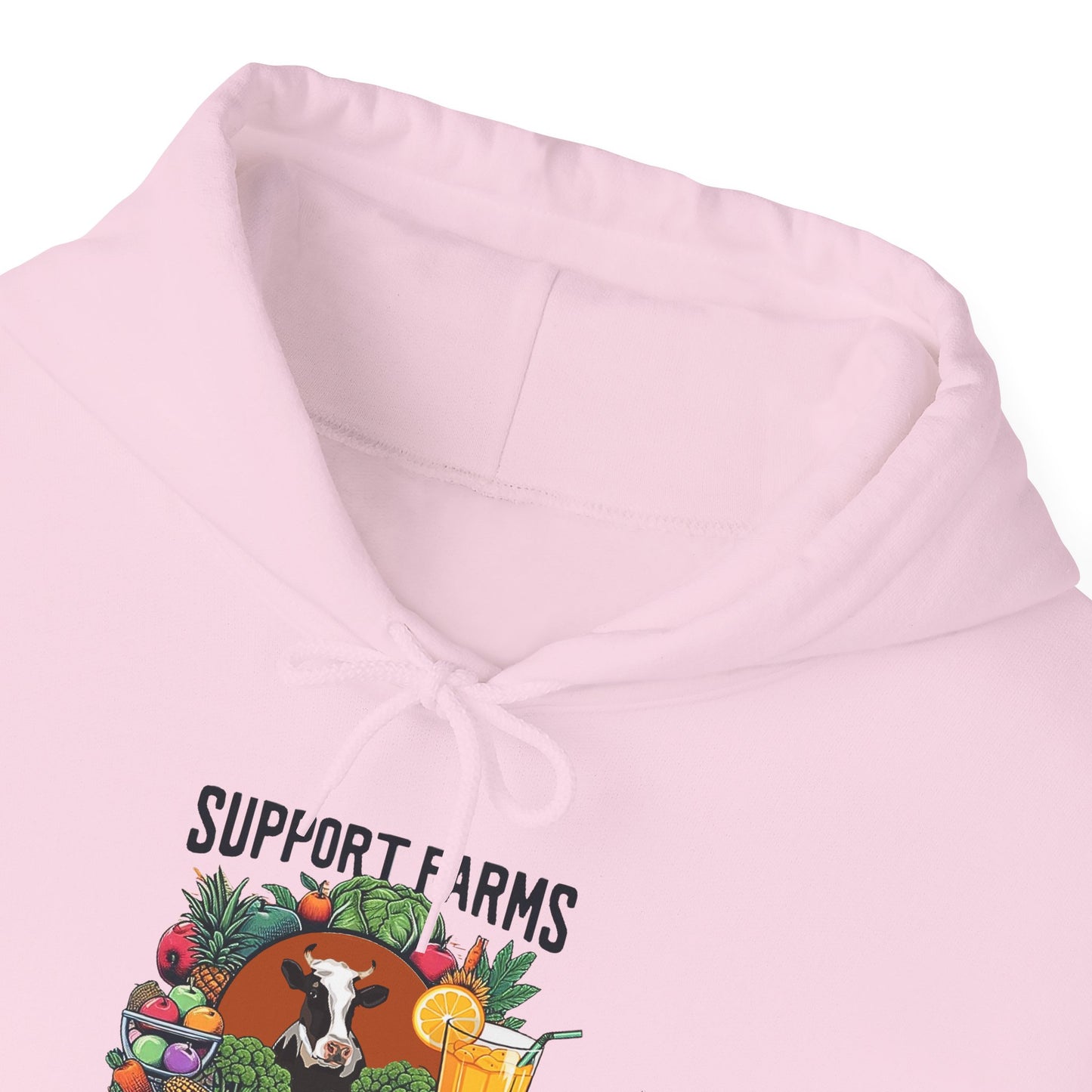 Hooded Sweatshirt - Support Farms, Not Pharma - Local Farmers & Healthy Eating Design