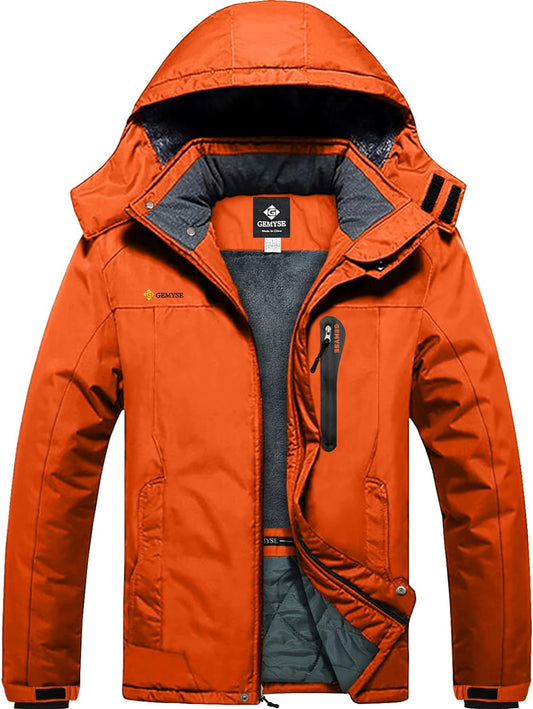 Men'S Ski Snow Jacket Warm Winter Waterproof Coat Snowboard Rain Jacket Hooded Windproof Windbreaker