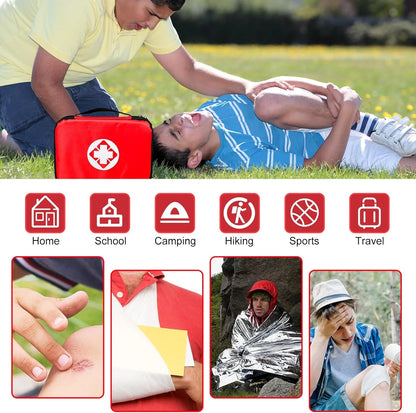 300Piece Small First Aid Kit Refill Supplies for Travel Mini Caming Emergency First Aid Kits Hiking Survival Essential Set for Outdoor Adventure, Yellow 1St Aid
