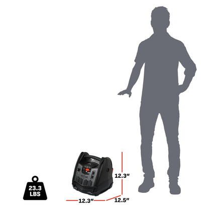 Schumacher Electric 1200A Car Battery Jump Starter and Portable Power Station, 6-in-1 Solution for 12V Batteries, 150-PSI Air Compressor, 200 Continuous/400 Peak Watt Inverter, SJ1332