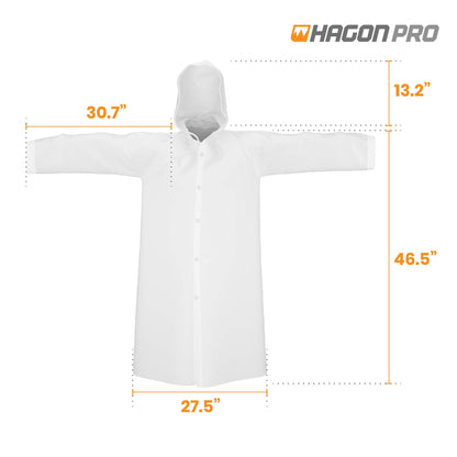 Hagon PRO Rain Coats (2 Pack) - EVA Rain Poncho for Women and Men, Reusable Raincoat