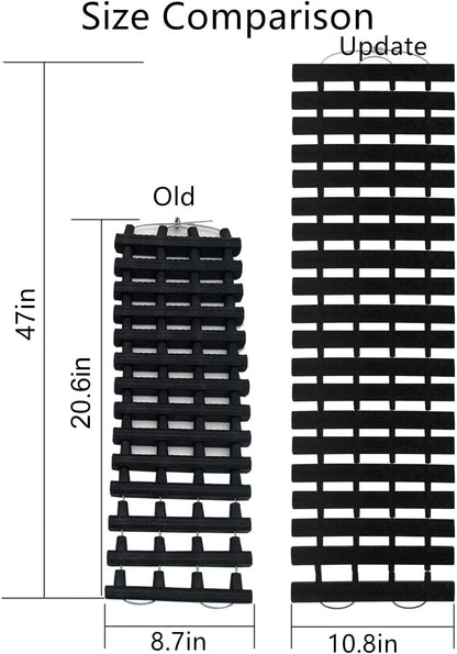 Tire Traction Mat, Portable Emergency Devices for Snow, Ice, Mud, and Sand Used to Car, Truck, Van or Fleet Vehicle (2pcs*47in)