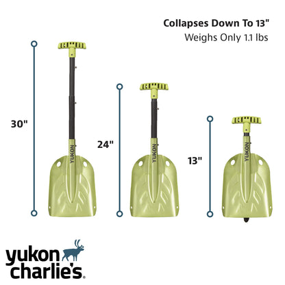 Yukon Charlie's Collapsible Snow Shovel, Lightweight Snow Shovel for Camping, Car, Emergency Kit