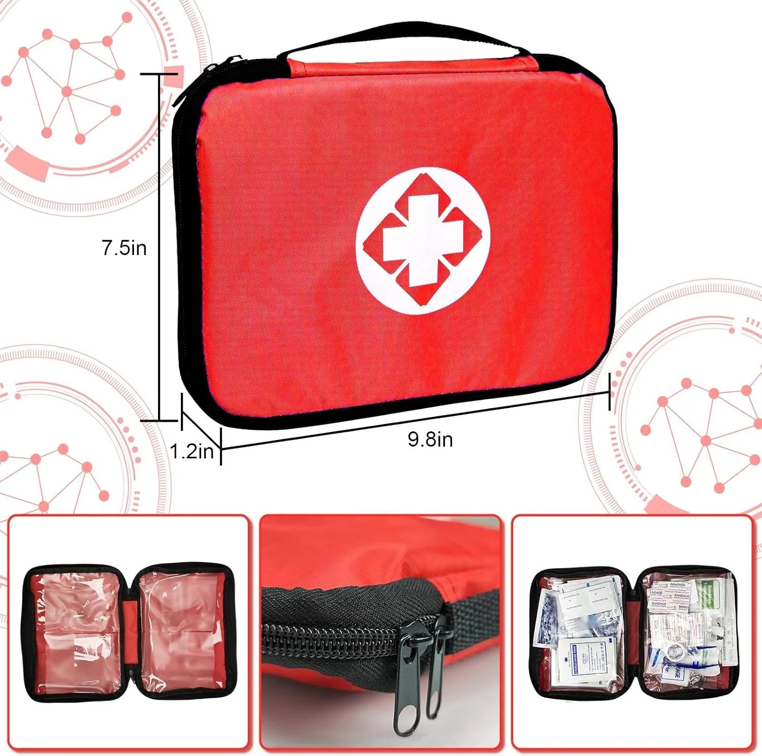 300Piece Small First Aid Kit Refill Supplies for Travel Mini Caming Emergency First Aid Kits Hiking Survival Essential Set for Outdoor Adventure, Yellow 1St Aid