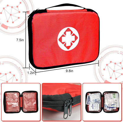 300Piece Small First Aid Kit Refill Supplies for Travel Mini Caming Emergency First Aid Kits Hiking Survival Essential Set for Outdoor Adventure, Yellow 1St Aid