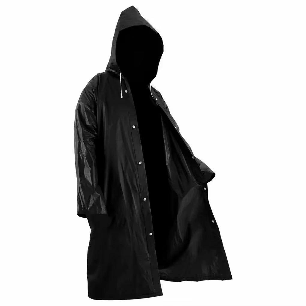 High Quality 1Piece 145*68CM EVA Unisex Raincoat Thickened Raincoat Women Waterproof Men Black Camping Waterproof Rainwear Suit