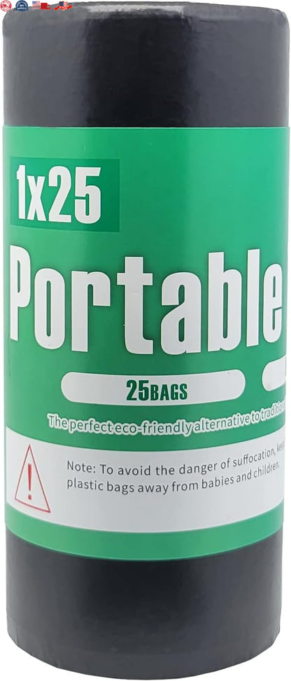 25 Portable Toilet Bags, 8 Gallon Biodegradable Camping Toilet Bags for Portable