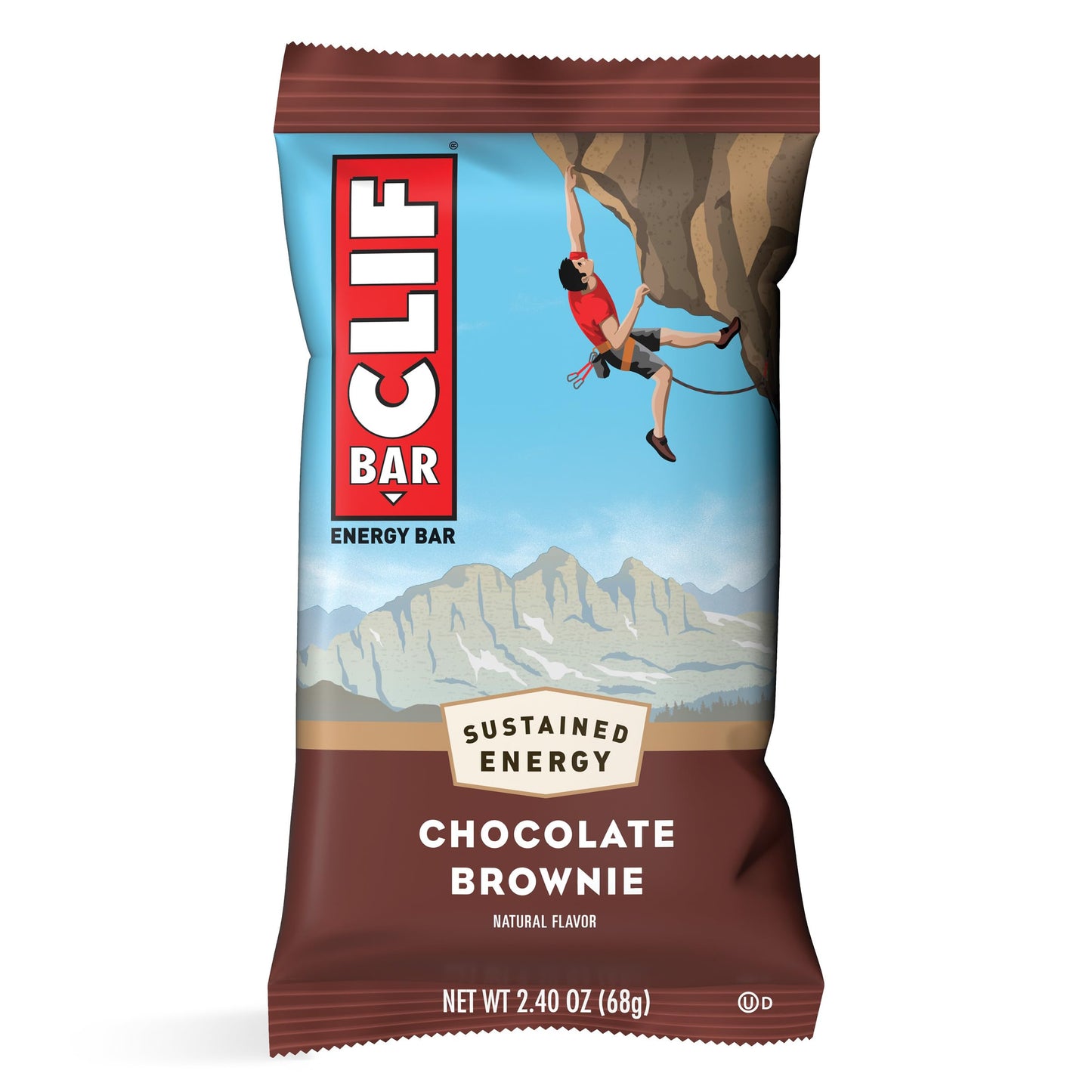 CLIF BAR - Chocolate Brownie Flavor - Made with Organic Oats - Energy Bars - Non-GMO - Plant Based Protein Bars (12 Pack)