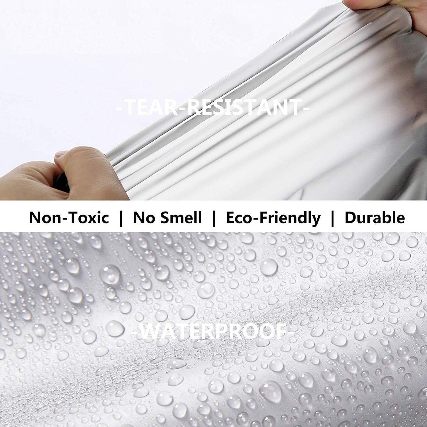 Besshopie EVA Raincoat Lightweight Rain Poncho for Adult Women Reusable 2Pack Long Clear Rain Wear,Black and White,Medium