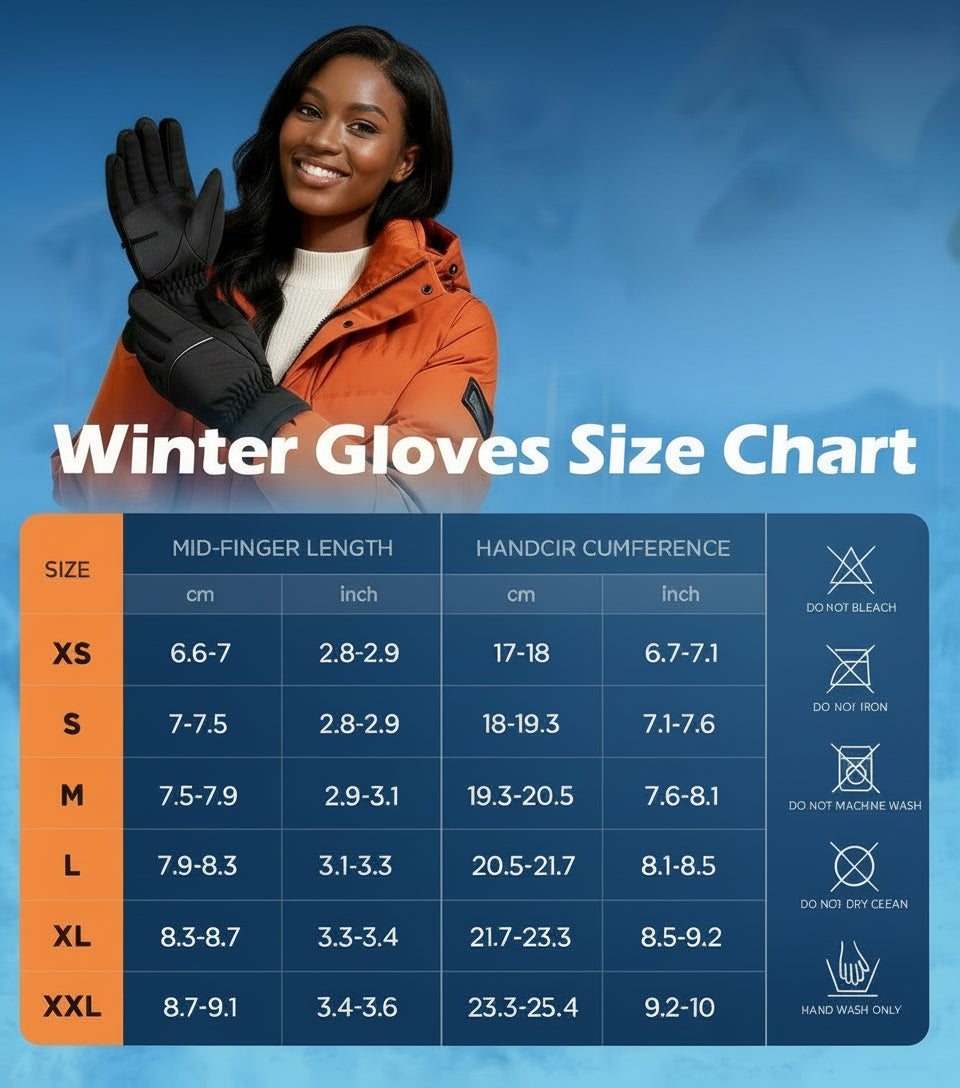 Winter Gloves Men Women Made with 3M Insulation & Plush Lining, -15°F Windproof & Water-Resistant Snow Gloves for Cold Weather, Ski Glove with Reflective Strips & Touchscreen Fingers for Running