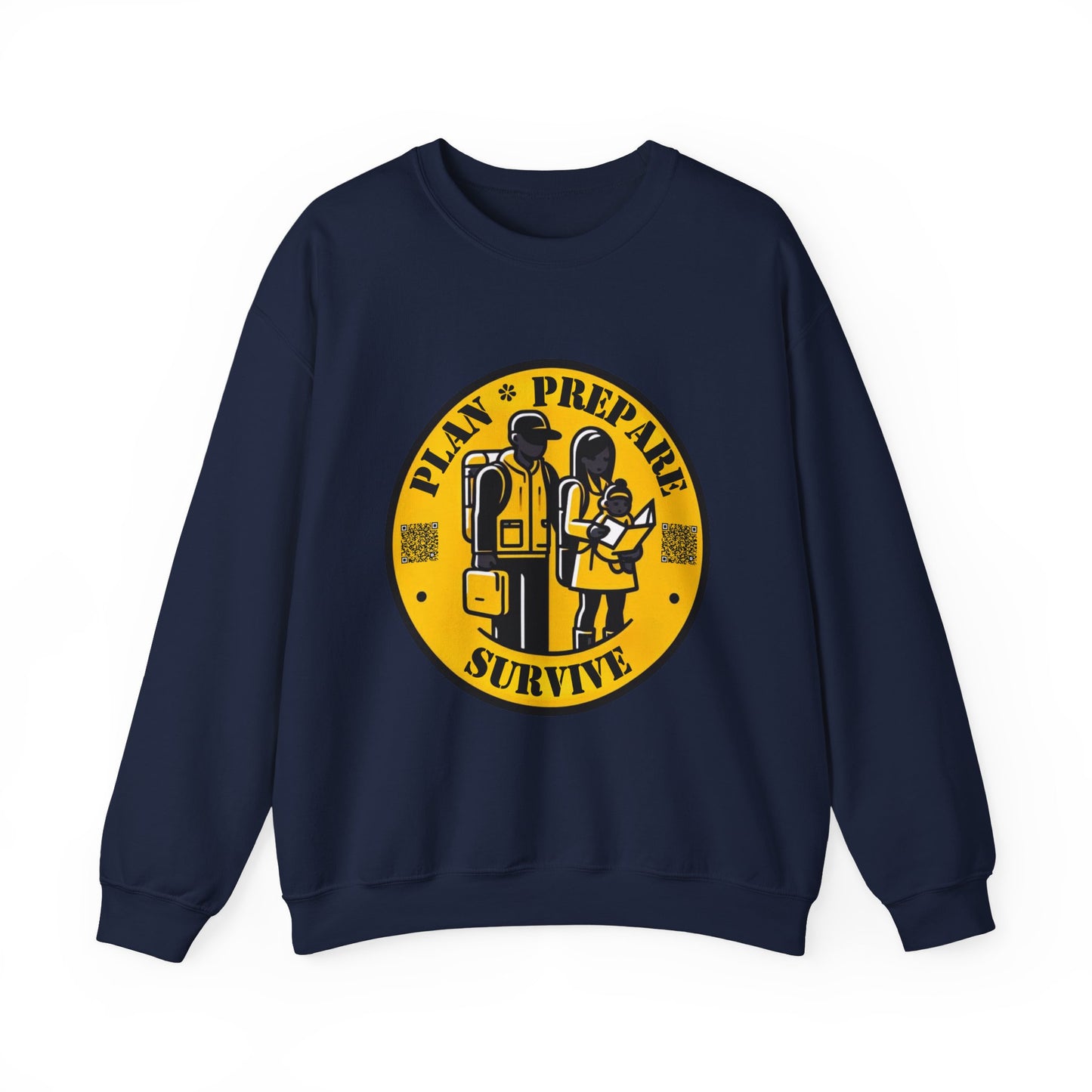 Plan, Prepare, Survive Crewneck Sweatshirt - Cozy Gift, Outdoor Adventure Wear, Survivalist Apparel, Unisex Layering, Prepper Hoodie