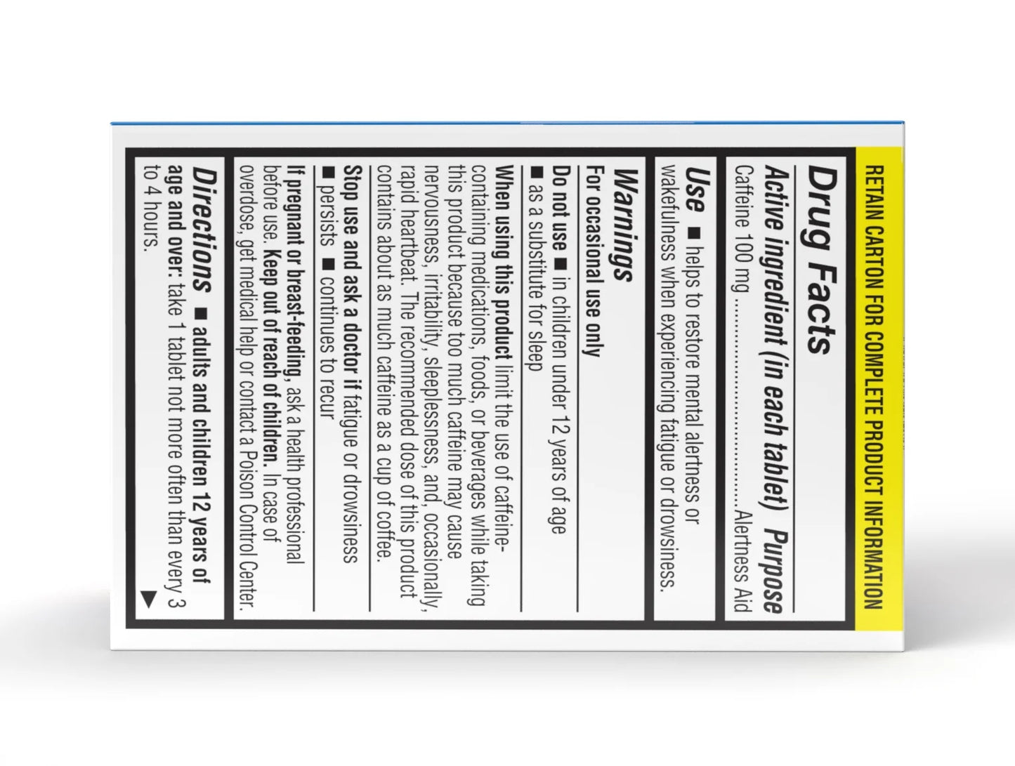 (2 Pack)  Regular Strength Caffeine, Restore Mental Alertness, 100Mg, 120 Ct